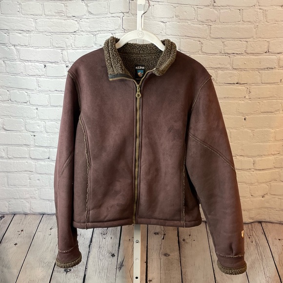 Kuhl Micro Shearling Long Sleeve Suede Jacket - Picture 4 of 10